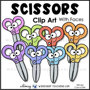 Cute Scissors Clipart by MSU Teacher