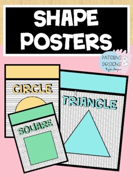 Preview of Colorful Shape Posters for Classroom | Classroom Decor