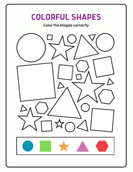 Preview of Free Colorful Shapes: Fun Coloring Adventures for Young Learners