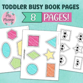 Colorful Shapes Matching Activities - Busy Book Binder For Toddlers & Pre-k