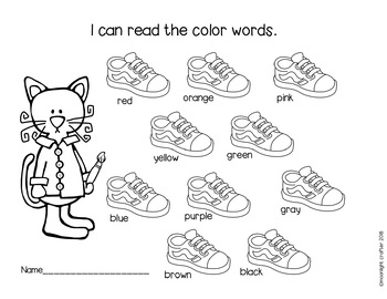 Colorful Shoes for the Cat by moonlight crafter by Bridget | TPT