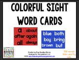 Colorful Sight Word Cards