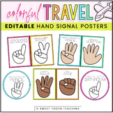 Colorful & Simple Hand Signal Posters | EDITABLE | Colorfu