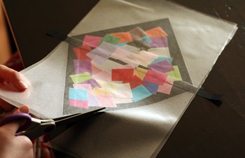 Preview of Colorful Stained Glass Contact Paper Kites