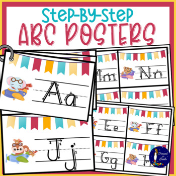 Preview of Colorful Step-by-Step ABC Posters