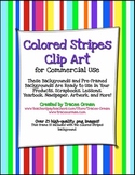 Colorful Stripes Frames, Borders, Background Clip Art