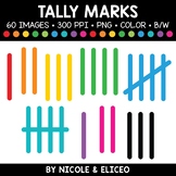 Colorful Tally Mark Clipart + FREE Blacklines - Commercial Use