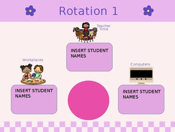 Preview of Colorful Timed Math Rotation PowerPoint - Teaching tool