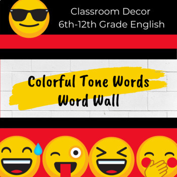 Preview of Colorful Tone Words for Word Wall