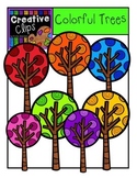 Colorful Trees {Creative Clips Digital Clipart}