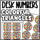 Colorful Triangles Desk/Table Numbers | Seating Organizati