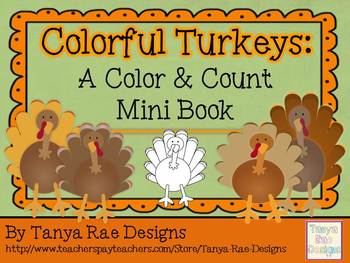 Preview of Colorful Turkeys: A Color & Count Book