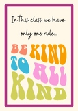 Colorful Vintage Classroom  Poster