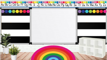 Preview of Colorful Virtual Bitmoji Classroom 