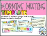 Colorful Virtual Morning Meeting Template