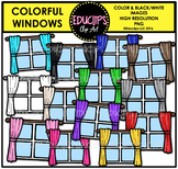 Colorful Windows Clip Art Bundle {Educlips Clipart}