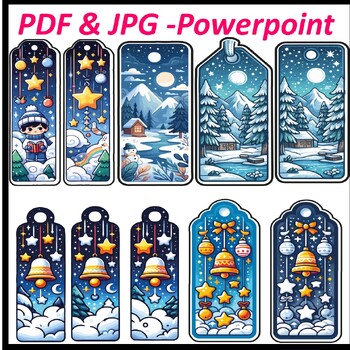 Colorful Christmas Tags  Set of 10 Festive Christmas Labels and Tags –  Sunshine Parties