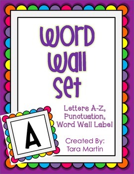 Preview of Colorful Word Wall Freebie