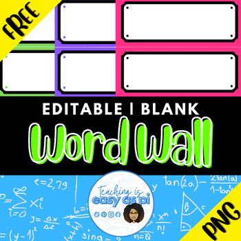 Preview of Colorful Word Wall Templates - Editable!