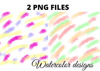 Preview of Colorful abstract clip art watercolor