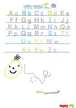 Preview of Colorful and cute Letter tracing