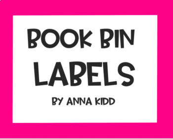 Preview of Colorful book bin labels