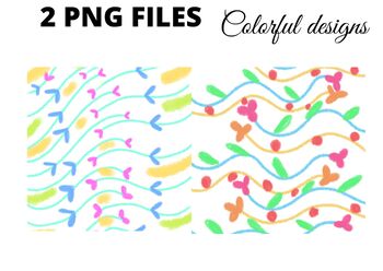 Preview of Colorful floral abstract art backgroubd png