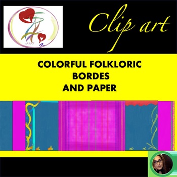 Preview of Colorful folkloric Borders and Paper