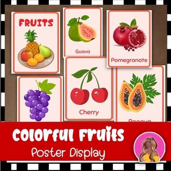Preview of Colorful fruits poster display