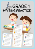 Colorful grade 1 writing practice english worksheet