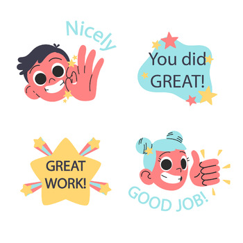 Preview of Colorful kids' stickers bundle, digital and printable.