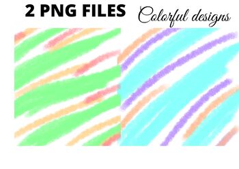 Preview of Colorful lines watercolor art png clipart