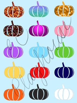 Preview of Colorful pumpkin stickers FREE!