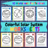 Preview of Colorful solar System Worksheets