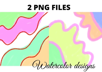 Preview of Colorful watercolor abstract texture art clipart