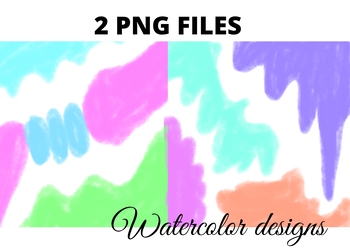 Preview of Colorful watercolor abstract texture art clipart