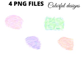Preview of Colorful watercolor loose art clipart pastel png