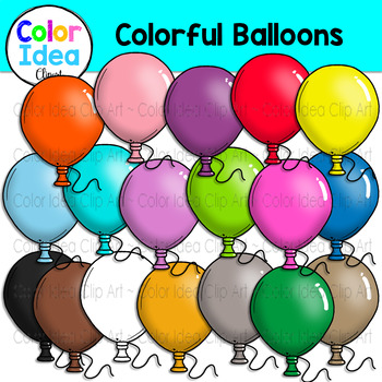 Colorfull Balloons by Color Idea | TPT