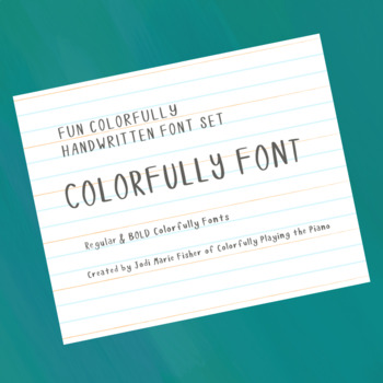 Preview of Colorfully Handwritten Font