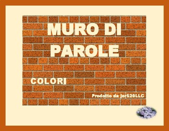 Preview of Colori (Colors in Italian) Word Wall