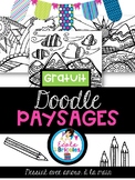 Coloriage-Doodles paysages (landscape drawing doodle )