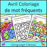 Coloriage de mot fréquents Avril / French Color by Sight W