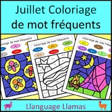 Coloriage de mot fréquents Juillet/ French Color by Sight 