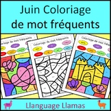 Coloriage de mot fréquents Juin/ French Color by Sight Words June