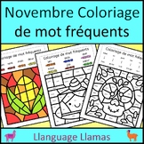 Coloriage de mot fréquents Novembre / French Color by Sigh