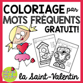 Colorie par mots fréquents - La Saint-Valentin (FRENCH Col
