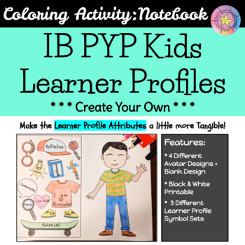 Preview of IB Learner Profiles Activity - Create Your Own IB PYP Kid - Boy Avatars