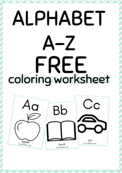Preview of Coloring Alphabet A-Z | FREE Printable