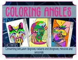 Coloring Angles:Converting between degrees, radians and dr