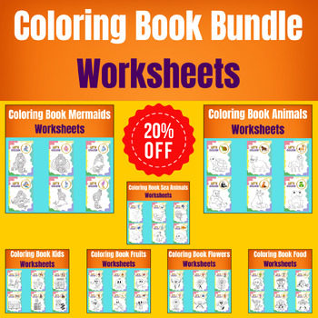 Preview of Coloring Book Bundle: Printable Worksheets For Kids.